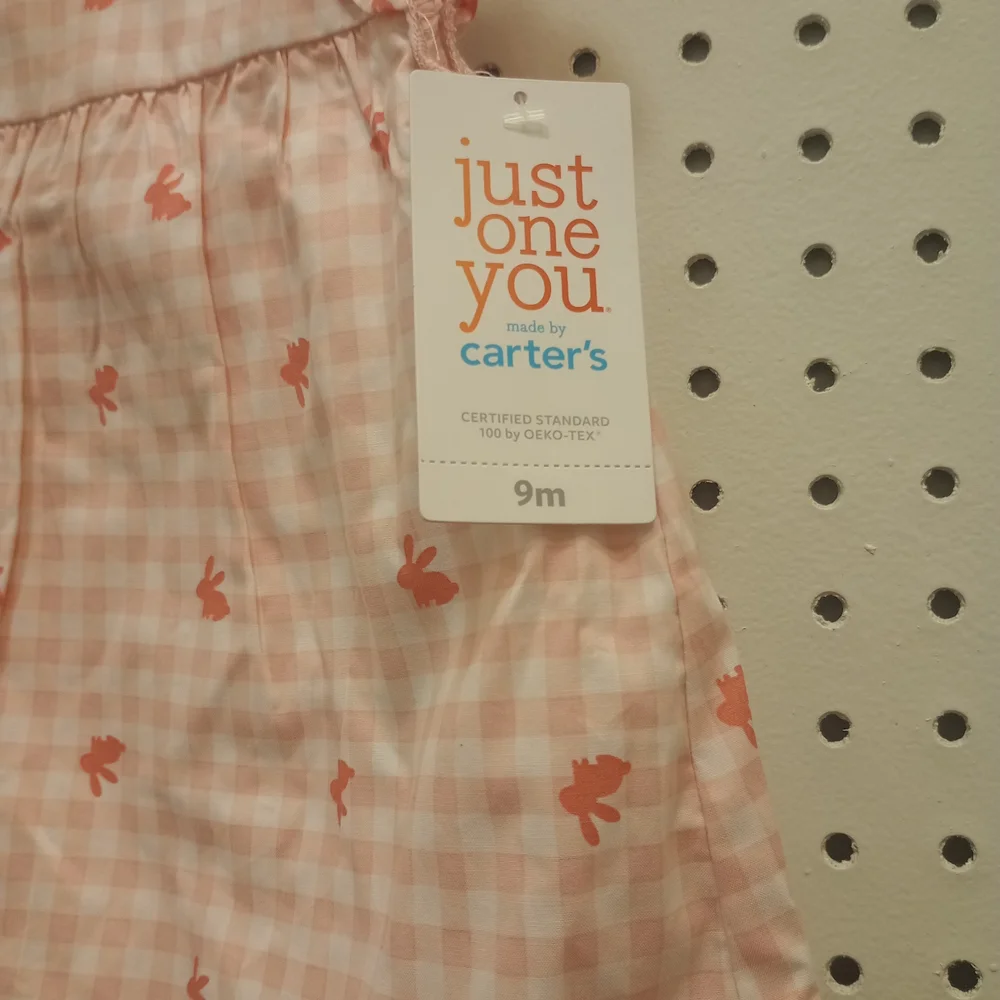 Carter's Pink Gingham Diaper Cover Set